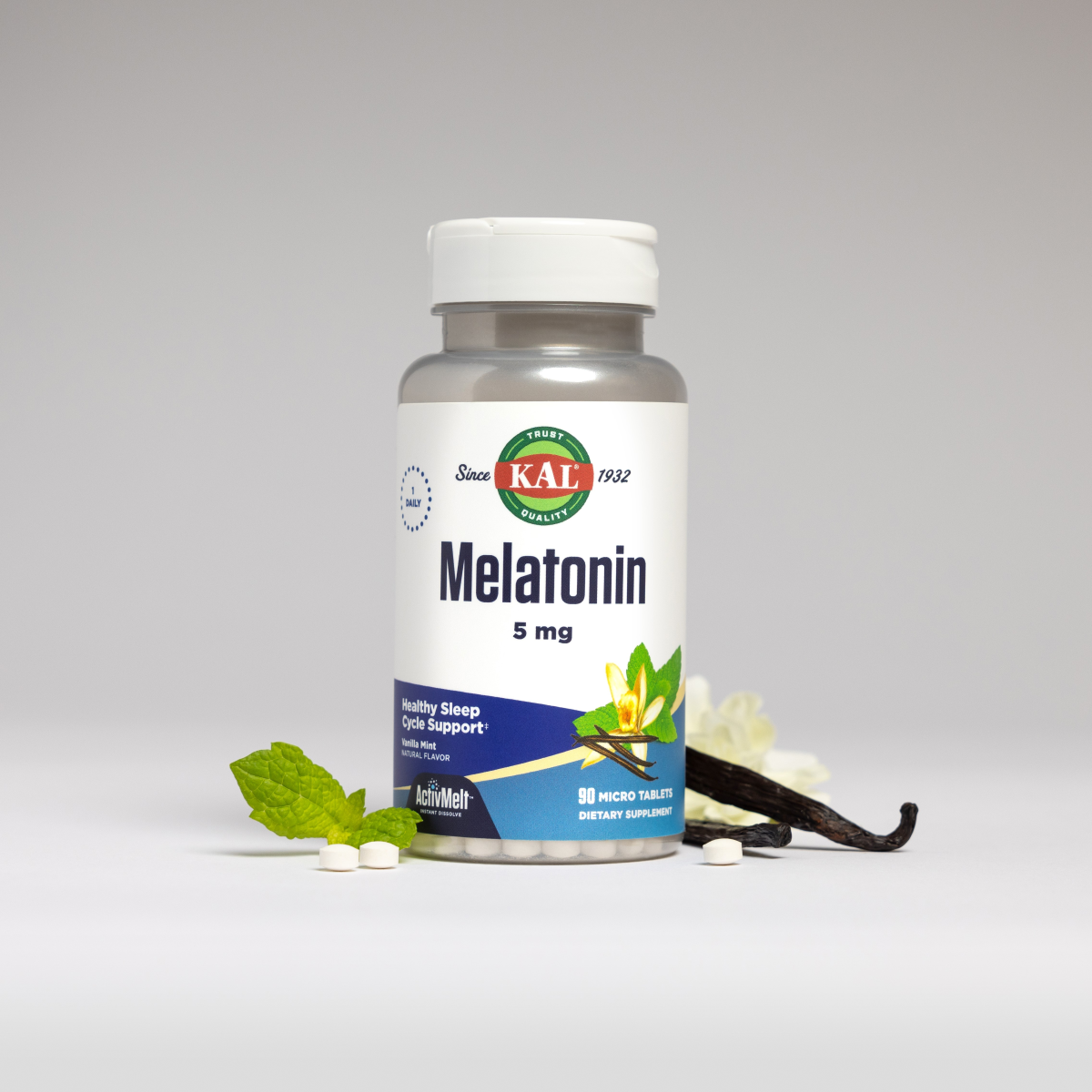 Melatonin 5 mg ActivMelt® Instant Dissolve Tablets Vanilla Mint