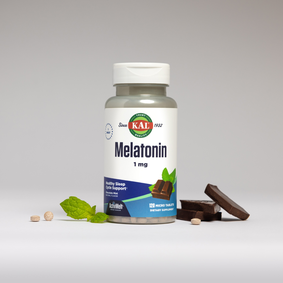 Melatonin 1 mg ActivMelt® Instant Dissolve Tablets Chocolate