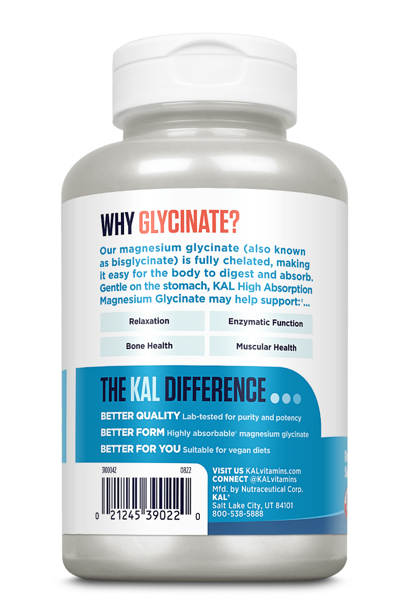 Magnesium Glycinate 350 VegCaps – Kal Vitamins