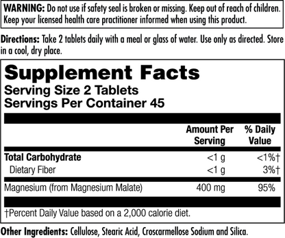 Magnesium Malate 400 Tablets