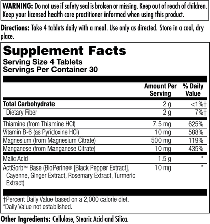 Malic Acid & Magnesium Tablets