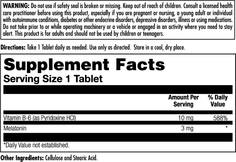 Melatonin Tablets 3 mg