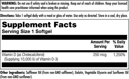Ultra D-3 ActivGels™ Softgels 10,000 IU (250 mcg)