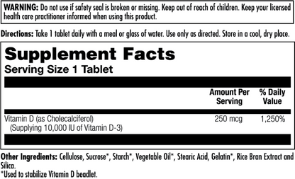 Ultra D-3 250 mcg (10,000 IU) Tablets